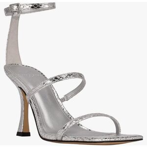 Marc Fisher | Dalida Heeled Sandal Silver Leather Size 8 With Box